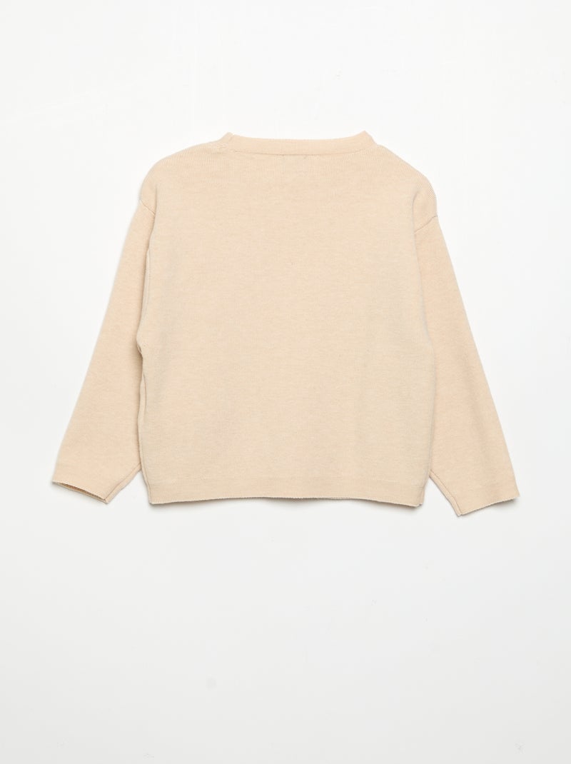 Conjunto de 2 piezas - Jersey + pantalón Beige - Kiabi