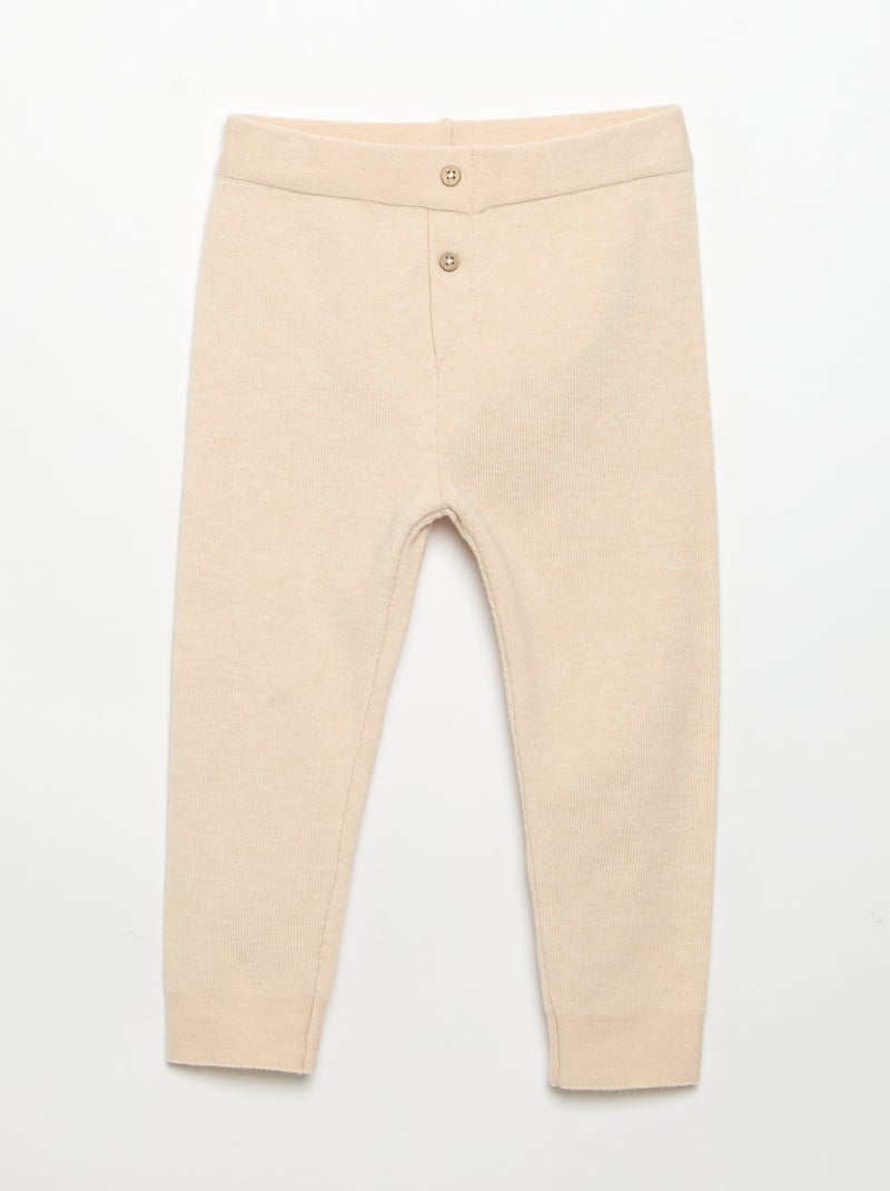 Conjunto de 2 piezas - Jersey + pantalón Beige - Kiabi