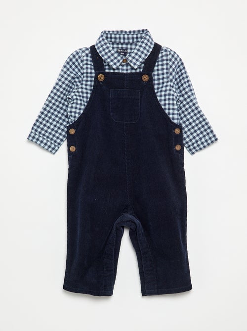 Conjunto de 2 piezas - Peto largo + Camisa de manga larga - Kiabi