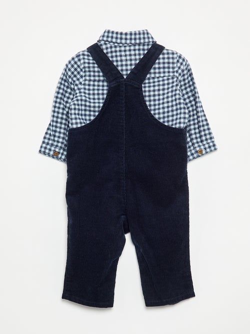 Conjunto de 2 piezas - Peto largo + Camisa de manga larga - Kiabi