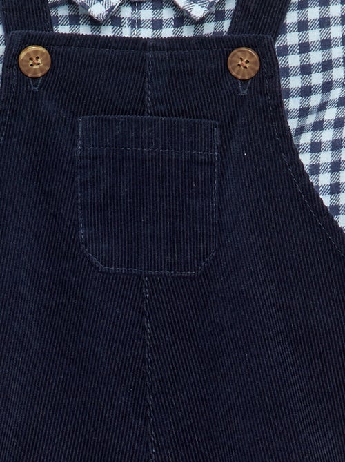 Conjunto de 2 piezas - Peto largo + Camisa de manga larga - Kiabi
