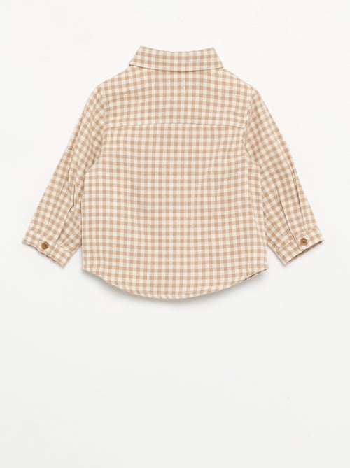 Conjunto de 2 piezas - Peto largo + Camisa de manga larga - Kiabi Conjunto de 2 piezas - Peto largo + Camisa de manga larga - Kiabi