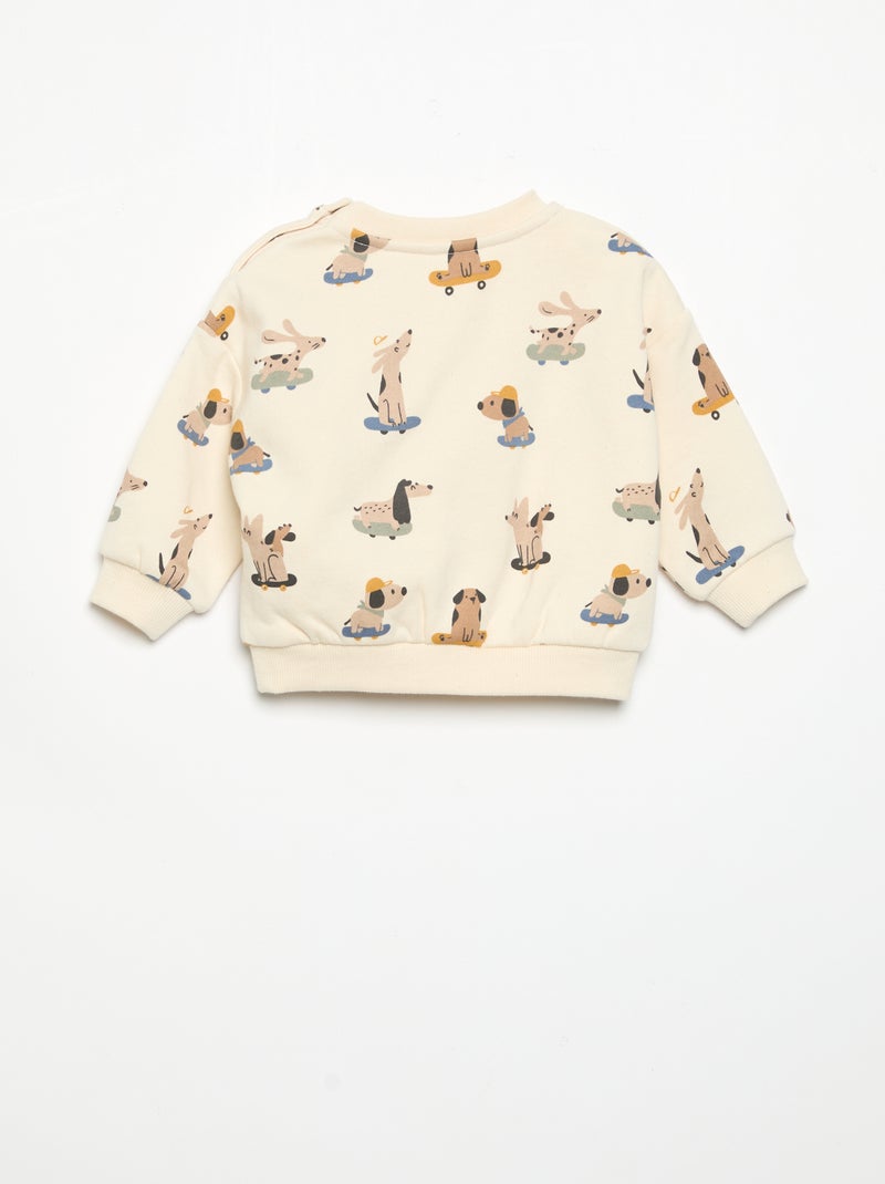 Conjunto de 2 piezas - Sudadera + chándal Blanco - Kiabi