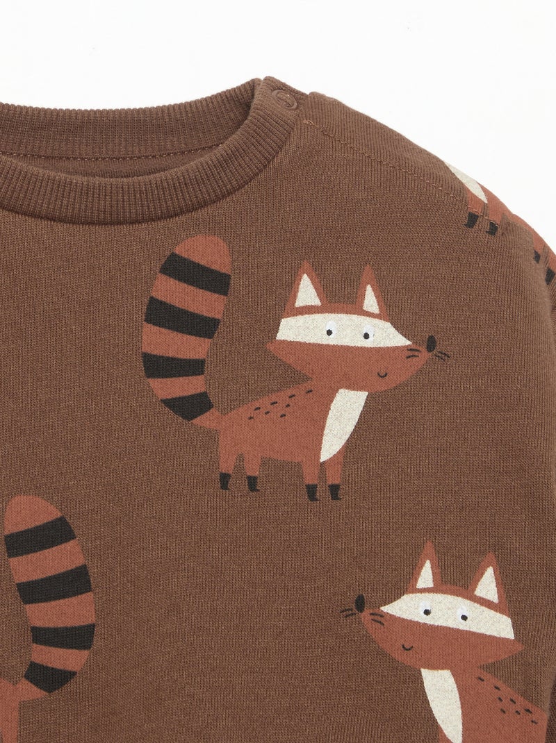 Conjunto de 2 piezas - Sudadera + chándal Marron - Kiabi