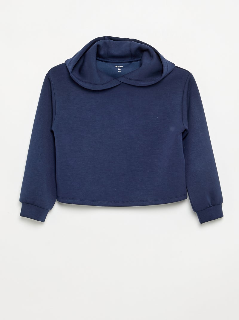 Conjunto de 2 piezas - Sudadera con capucha + legging acampanado Azul marino - Kiabi