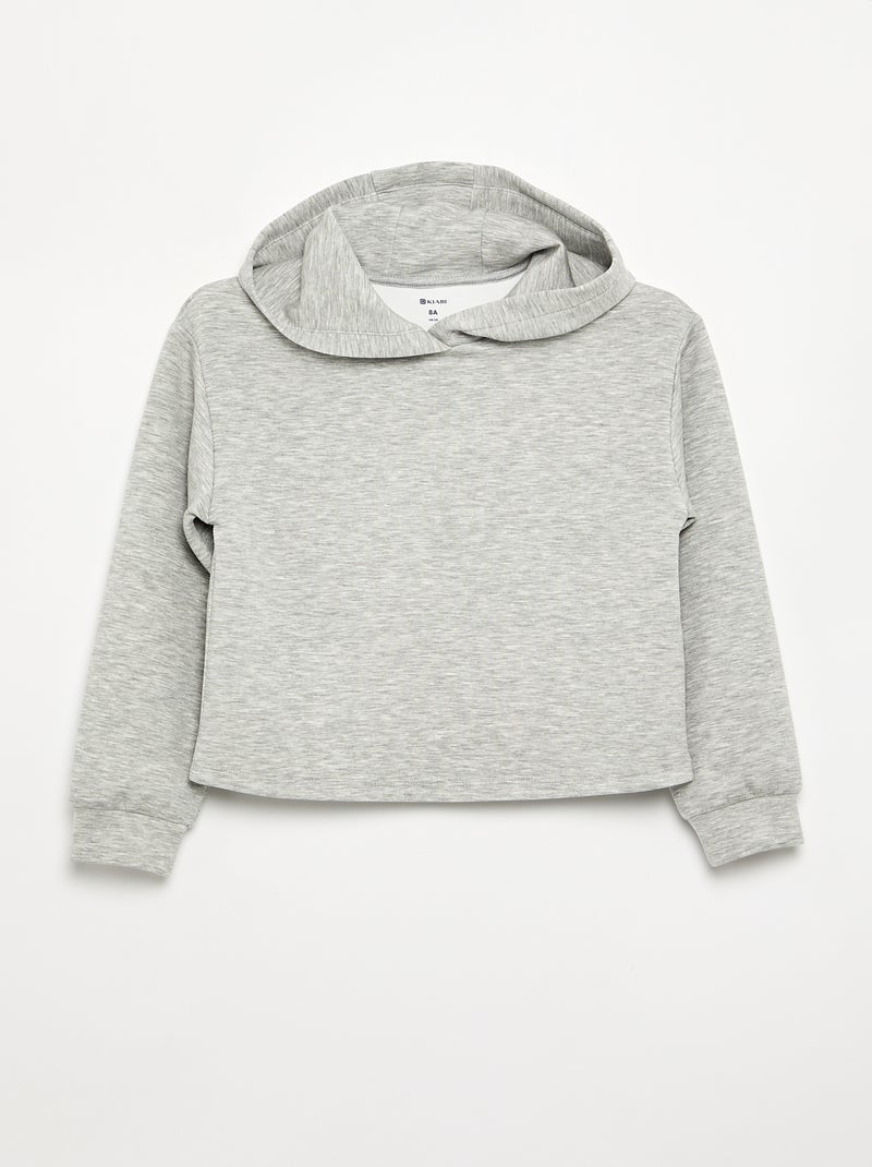 Conjunto de 2 piezas - Sudadera con capucha + legging acampanado Gris - Kiabi