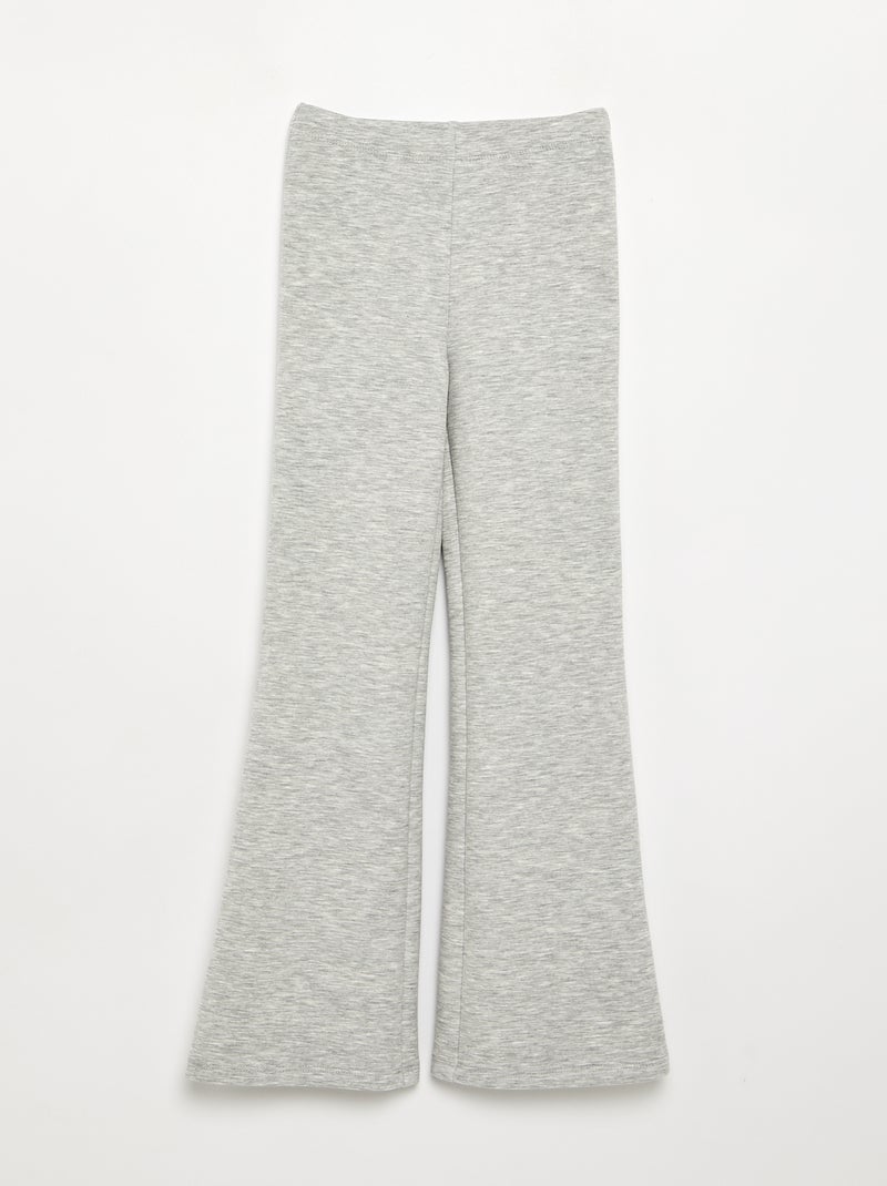 Conjunto de 2 piezas - Sudadera con capucha + legging acampanado Gris - Kiabi