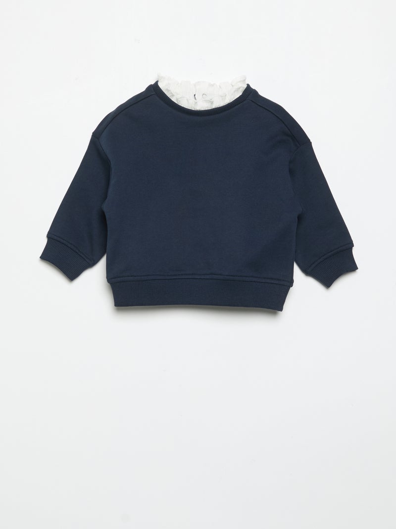 Conjunto de 2 piezas - Sudadera + pantalón ancho Azul - Kiabi