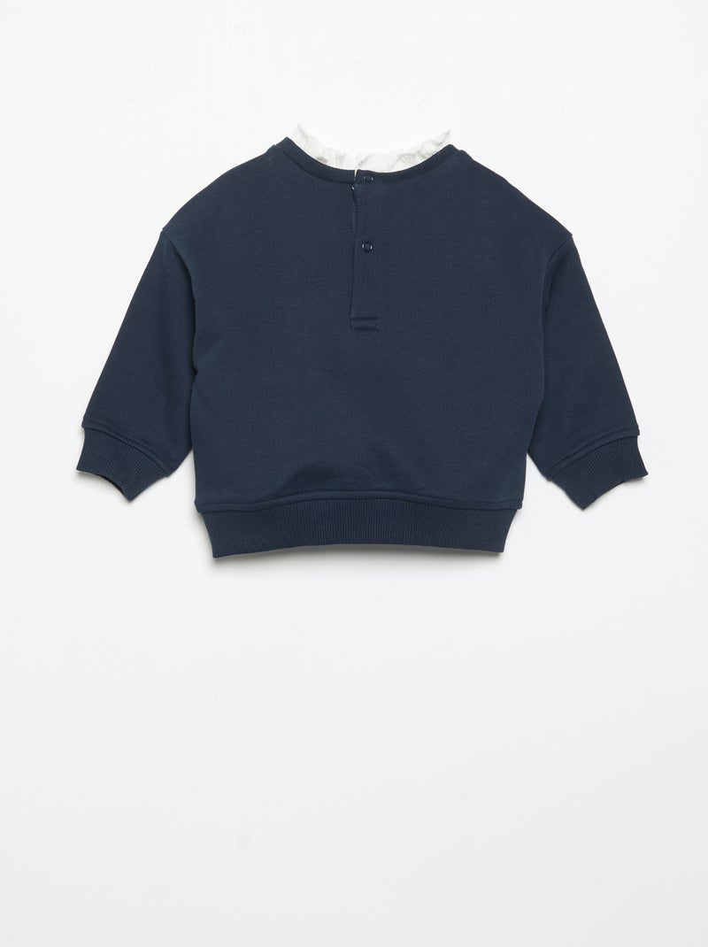 Conjunto de 2 piezas - Sudadera + pantalón ancho Azul - Kiabi