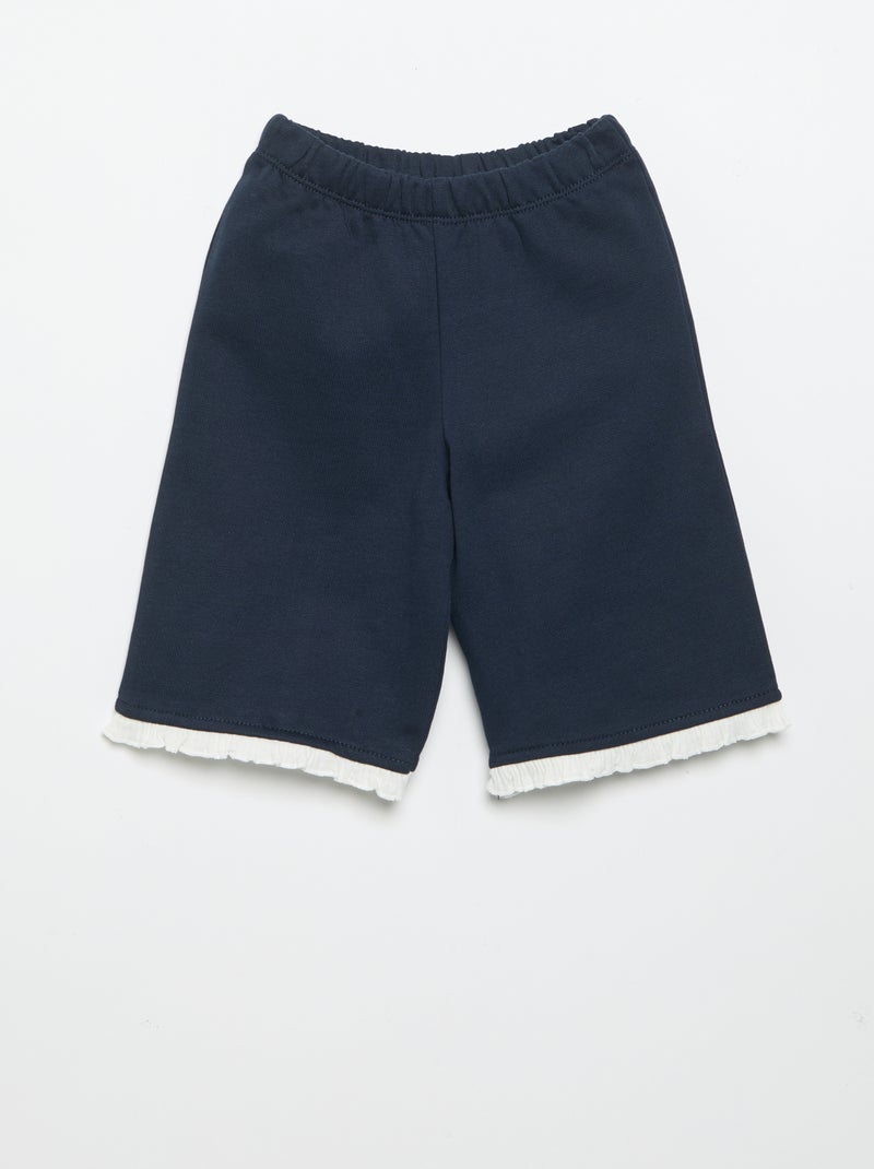 Conjunto de 2 piezas - Sudadera + pantalón ancho Azul - Kiabi