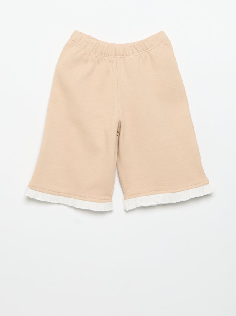 Conjunto de 2 piezas - Sudadera + pantalón ancho Beige - Kiabi