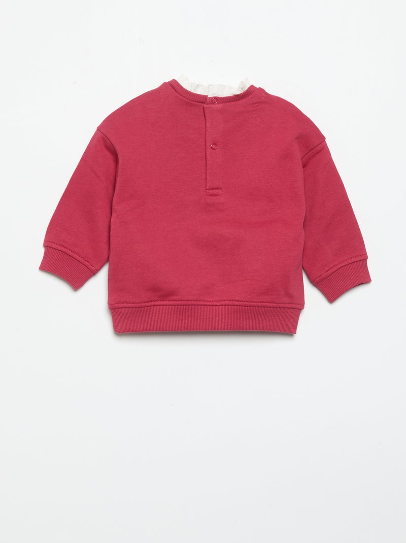 Conjunto de 2 piezas - Sudadera + pantalón ancho Rosa - Kiabi