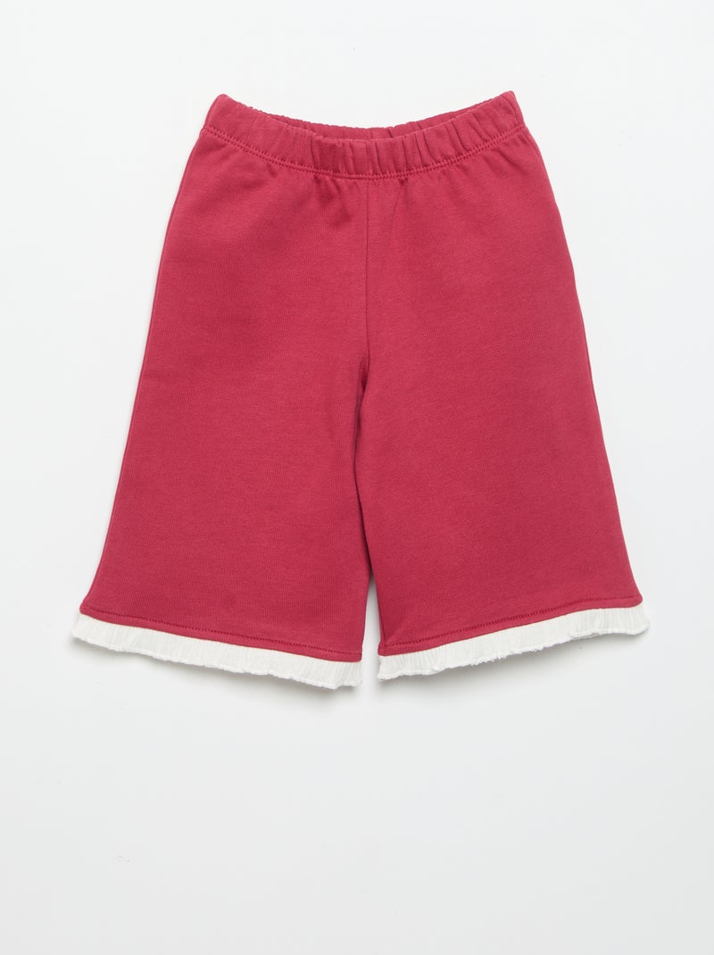 Conjunto de 2 piezas - Sudadera + pantalón ancho Rosa - Kiabi