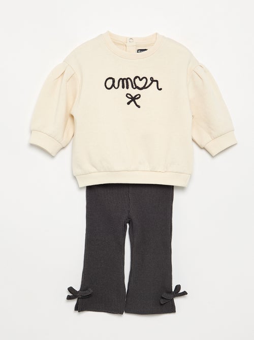 Conjunto de 2 piezas - sudadera + pantalón - Kiabi