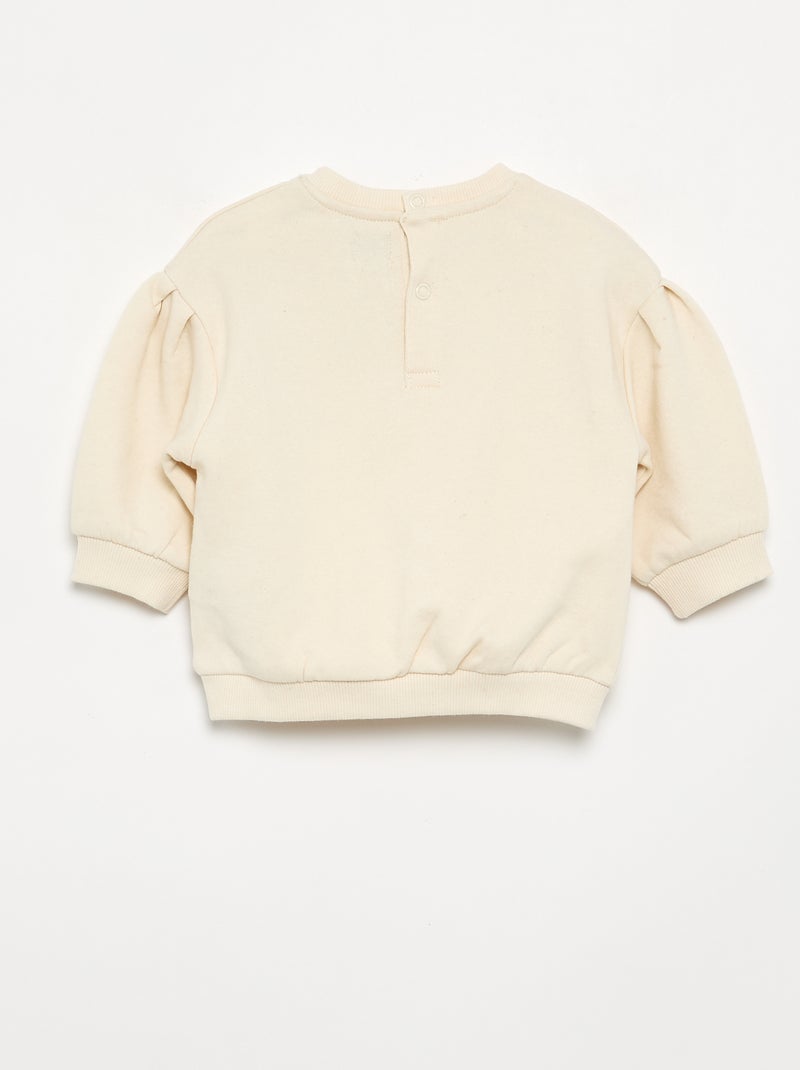 Conjunto de 2 piezas - sudadera + pantalón Beige - Kiabi