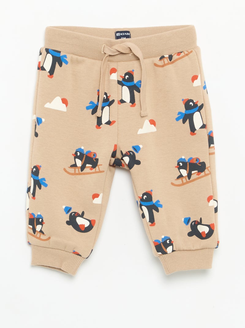 Conjunto de 2 piezas - Sudadera + pantalón Beige - Kiabi