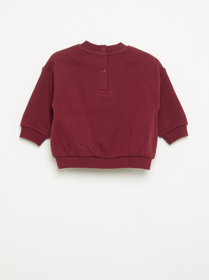 Conjunto de 2 piezas - Sudadera + pantalón Burdeos - Kiabi