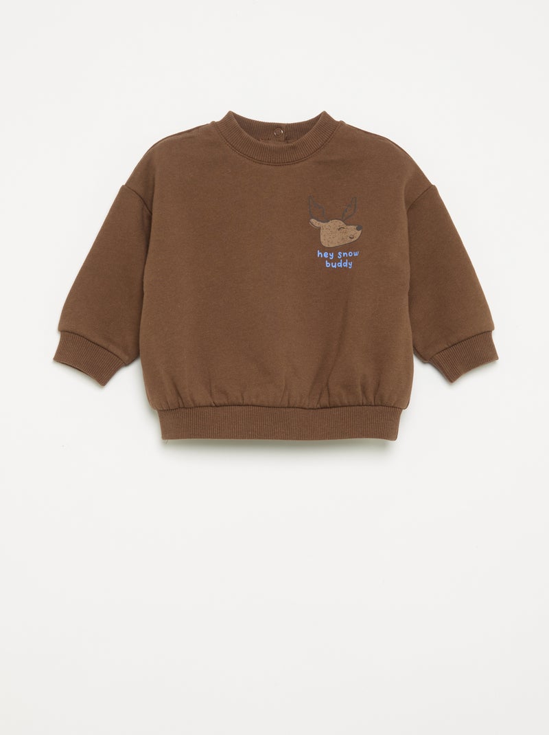 Conjunto de 2 piezas - Sudadera + pantalón Marron - Kiabi