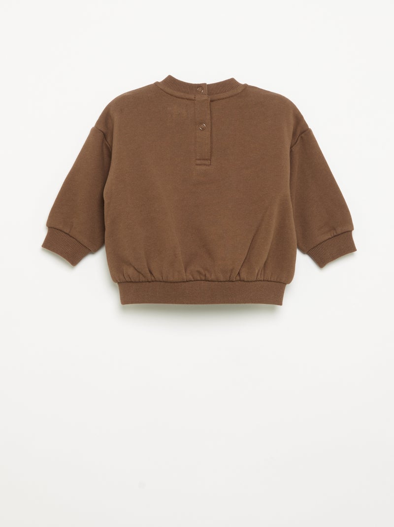 Conjunto de 2 piezas - Sudadera + pantalón Marron - Kiabi