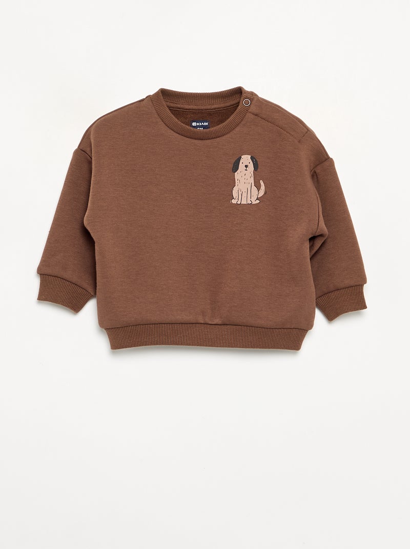 Conjunto de 2 piezas - Sudadera + pantalón Marron - Kiabi