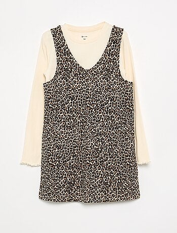 Conjunto de 2 piezas - Vestido + Camiseta de manga larga