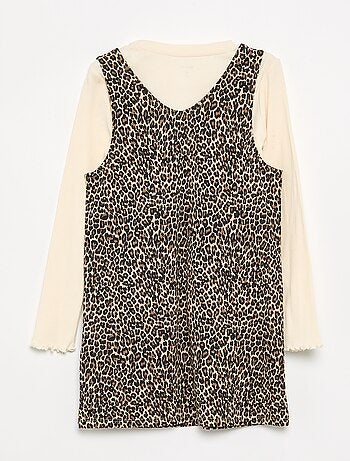 Conjunto de 2 piezas - Vestido + Camiseta de manga larga