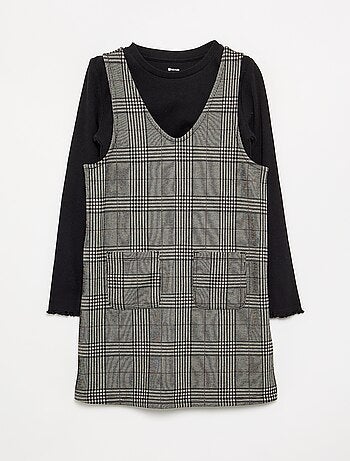 Conjunto de 2 piezas - Vestido + Camiseta de manga larga