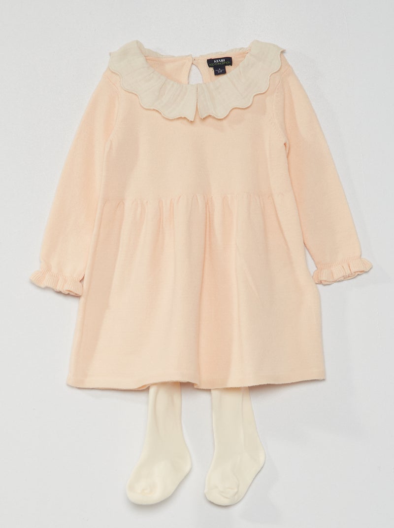 Conjunto de 2 piezas - Vestido + medias BEIGE - Kiabi