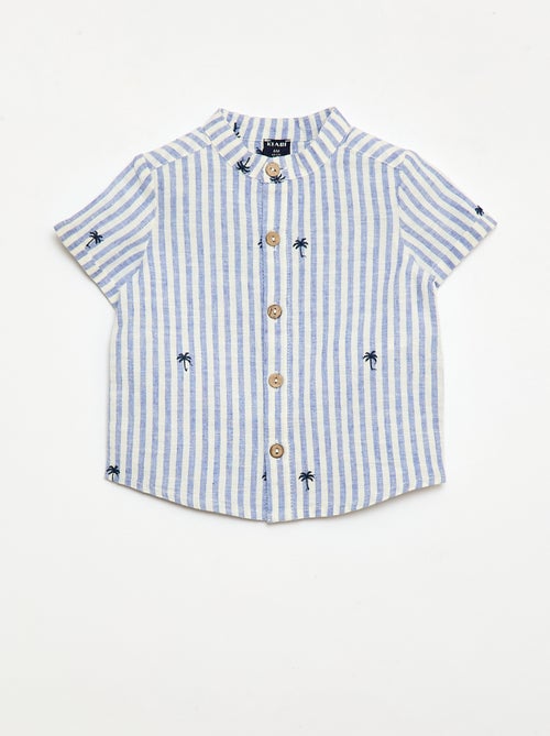 Conjunto de 2 piezas a rayas - camisa + pantalón corto - Kiabi