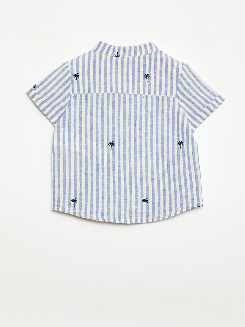 Conjunto de 2 piezas a rayas - camisa + pantalón corto Azul - Kiabi