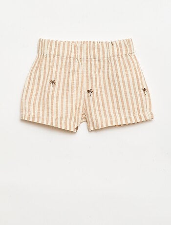 Conjunto de 2 piezas a rayas - camisa + pantalón corto