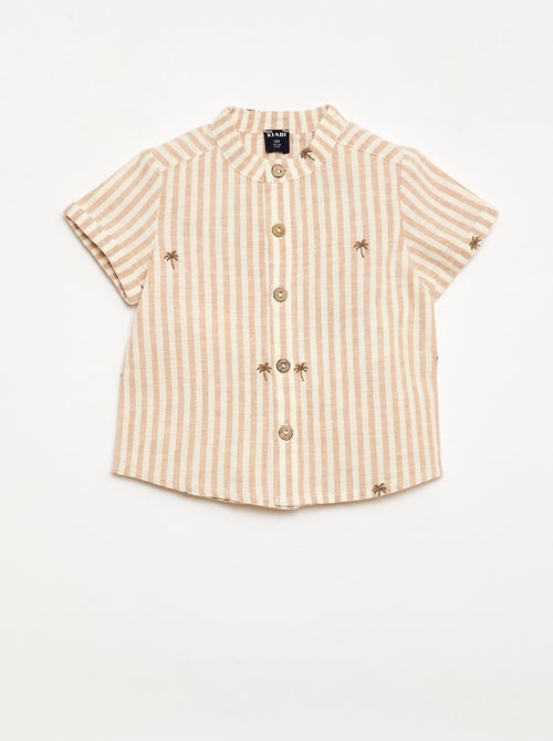 Conjunto de 2 piezas a rayas - camisa + pantalón corto - Kiabi