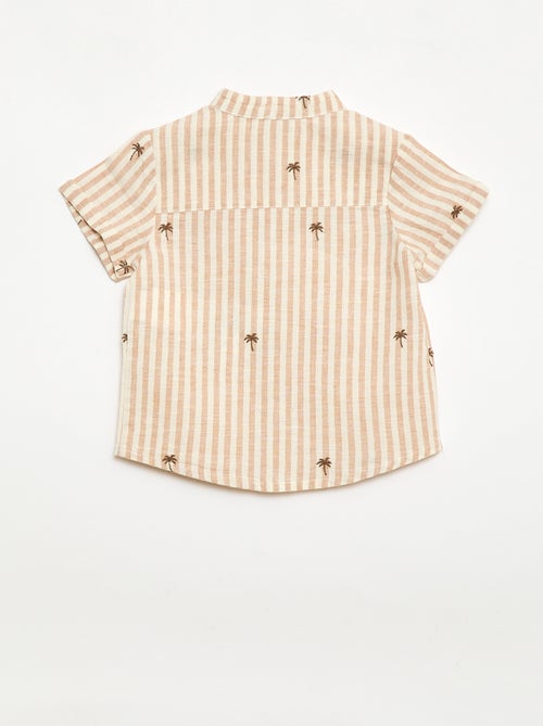 Conjunto de 2 piezas a rayas - camisa + pantalón corto - Kiabi
