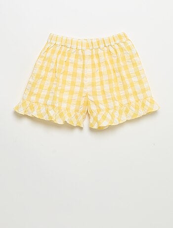 Conjunto de 2 piezas: blusa y short con volantes