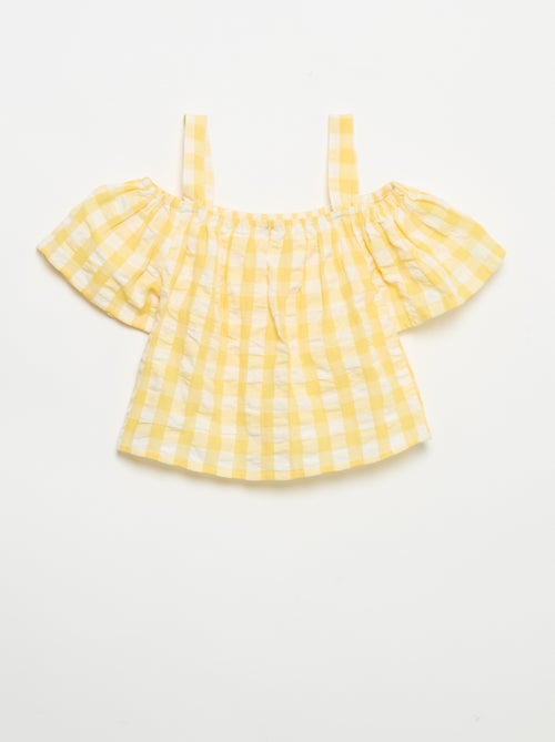 Conjunto de 2 piezas: blusa y short con volantes - Kiabi