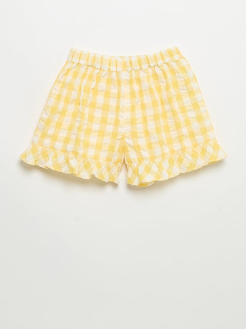 Conjunto de 2 piezas: blusa y short con volantes - Kiabi
