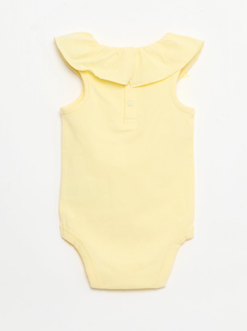 Conjunto de 2 piezas: body + braguita Amarillo - Kiabi