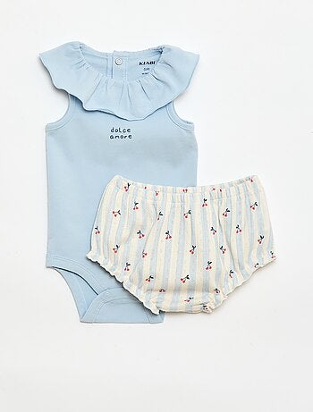 Conjunto de 2 piezas: body + braguita