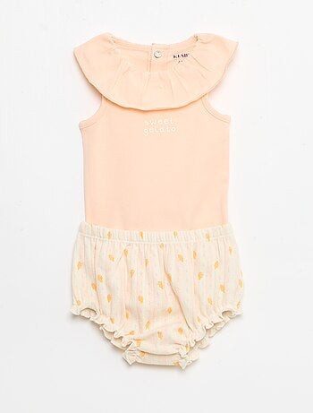 Conjunto de 2 piezas: body + braguita