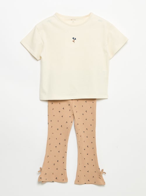 Conjunto de 2 piezas Camiseta + legging - Kiabi