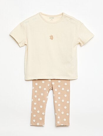 Conjunto de 2 piezas: camiseta + leggings