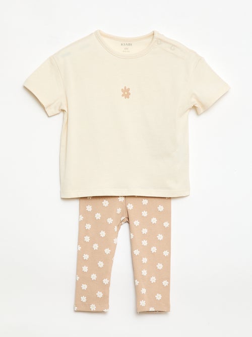 Conjunto de 2 piezas Camiseta + leggings - Kiabi