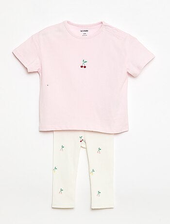 Conjunto de 2 piezas: camiseta + leggings
