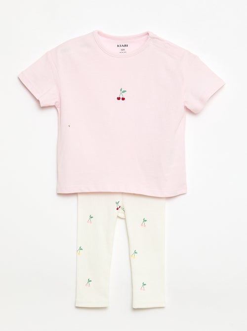 Conjunto de 2 piezas: camiseta + leggings - Kiabi