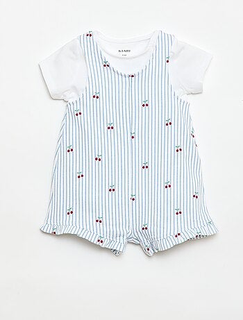 Conjunto de 2 piezas Camiseta + Mono corto