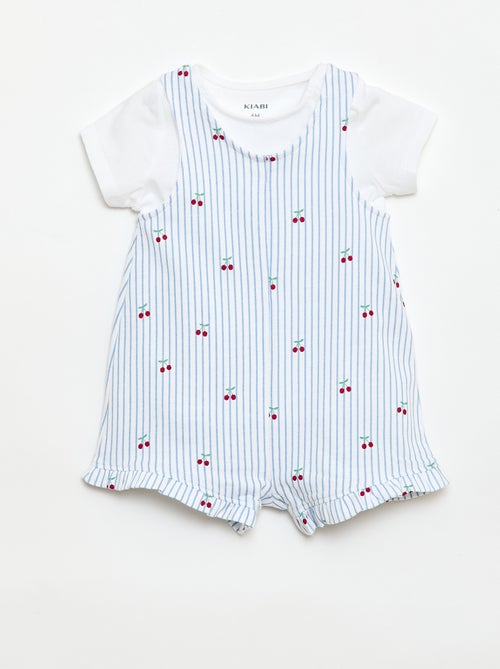 Conjunto de 2 piezas Camiseta + Mono corto - Kiabi