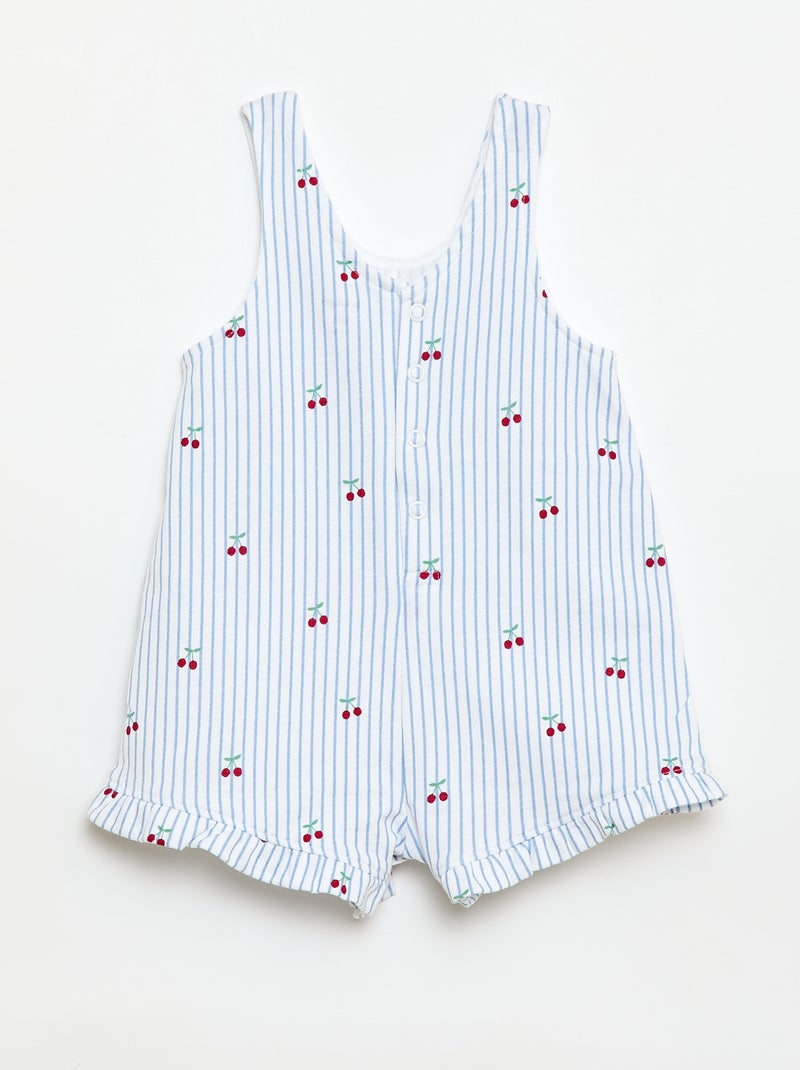 Conjunto de 2 piezas Camiseta + Mono corto Blanco - Kiabi