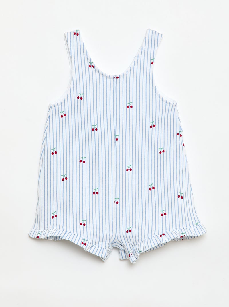 Conjunto de 2 piezas Camiseta + Mono corto Blanco - Kiabi