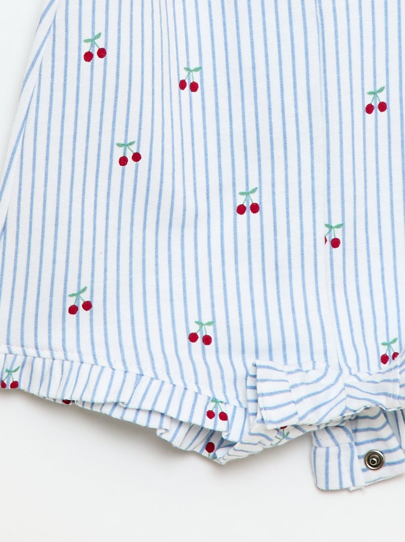 Conjunto de 2 piezas Camiseta + Mono corto Blanco - Kiabi