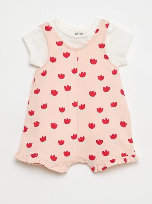 Conjunto de 2 piezas Camiseta + Mono corto - Kiabi